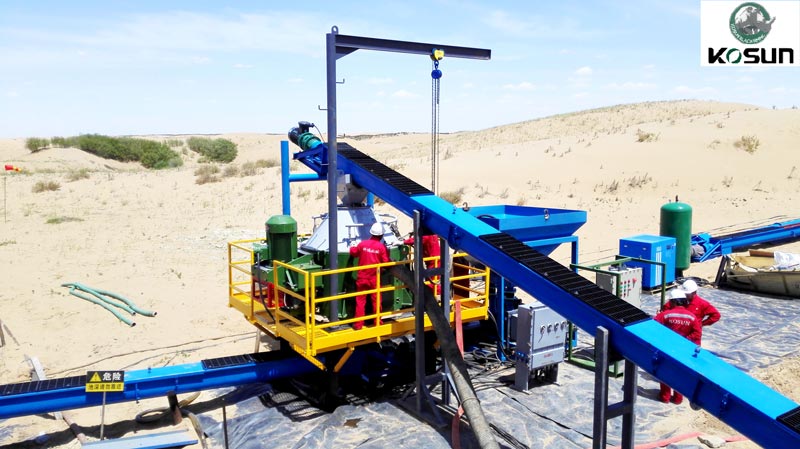 中國內蒙古鉆井廢棄物環保排放處理現場